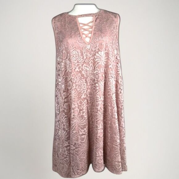 Princesscore 3XL Lace Dress Blush Pink Bridgerton Aesthetic Vibes - Picture 1 of 16